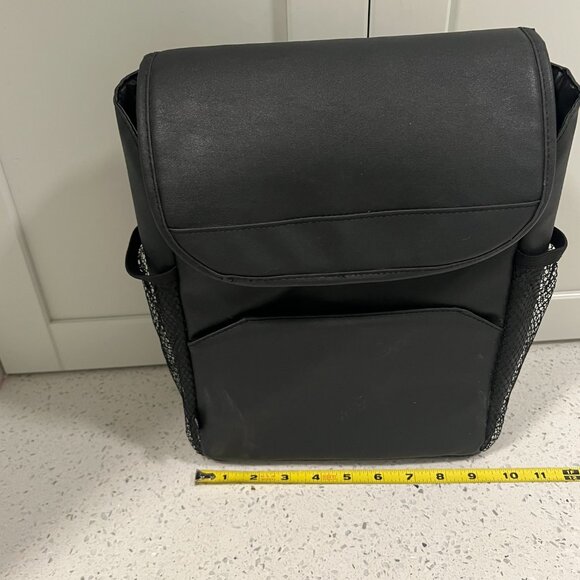 Large Car Console Garbage Can and Organizer - Velcro, Mesh Sides, Front Pocket - Picture 3 of 9